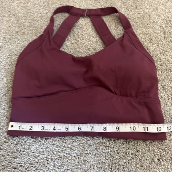 Women's Burgundy Sports Bra crop top Small - Picture 3 of 8